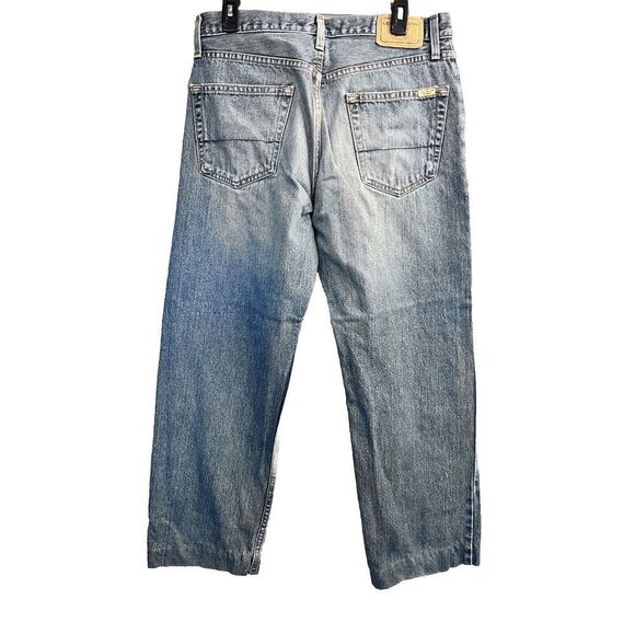 Levi Strauss Signature Men's 33 X 32 Relaxed Straight Denim Jeans Riding Cowboy - Picture 3 of 10